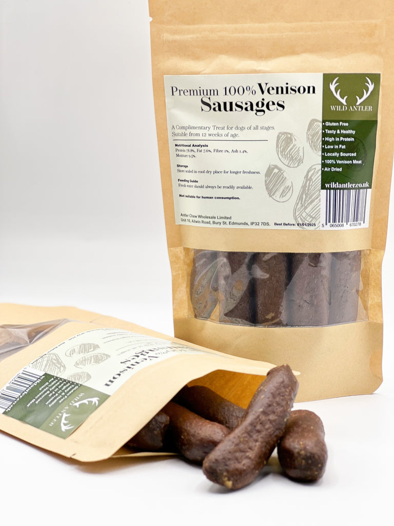 dried sausages made from 100% pure venison meat